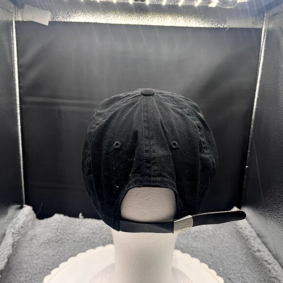 Undefeated Headwear "U" Logo Black and White Adjustable Strapback Hat Cap - Picture 5 of 8